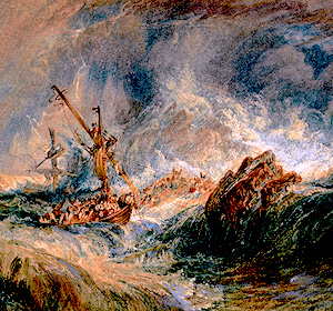 J. M. W. Turner, The Storm Shipwreck
1823, detail