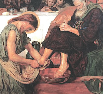 Ford Maddox Brown, Jesus washing 
Peter's feet at the Last Supper