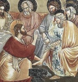 Ford Maddox Brown, Jesus washing 
Peter's feet at the Last Supper