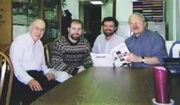 Center for Liturgy staff: From the left: Fr. Everett Diederich, Scott Pluff, Paul Hasser, and Fr. John Foley