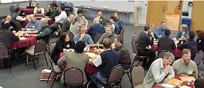 Picture of Composers at a working Forum working session in January 2002