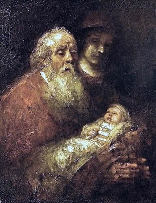 Rembrandt, Simeon in the Temple, 1669